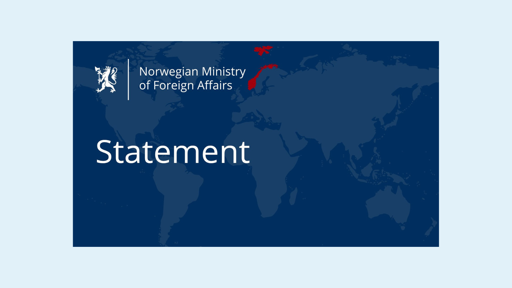 Norway MFA: The draft law defines CSOs as “foreign agents”…