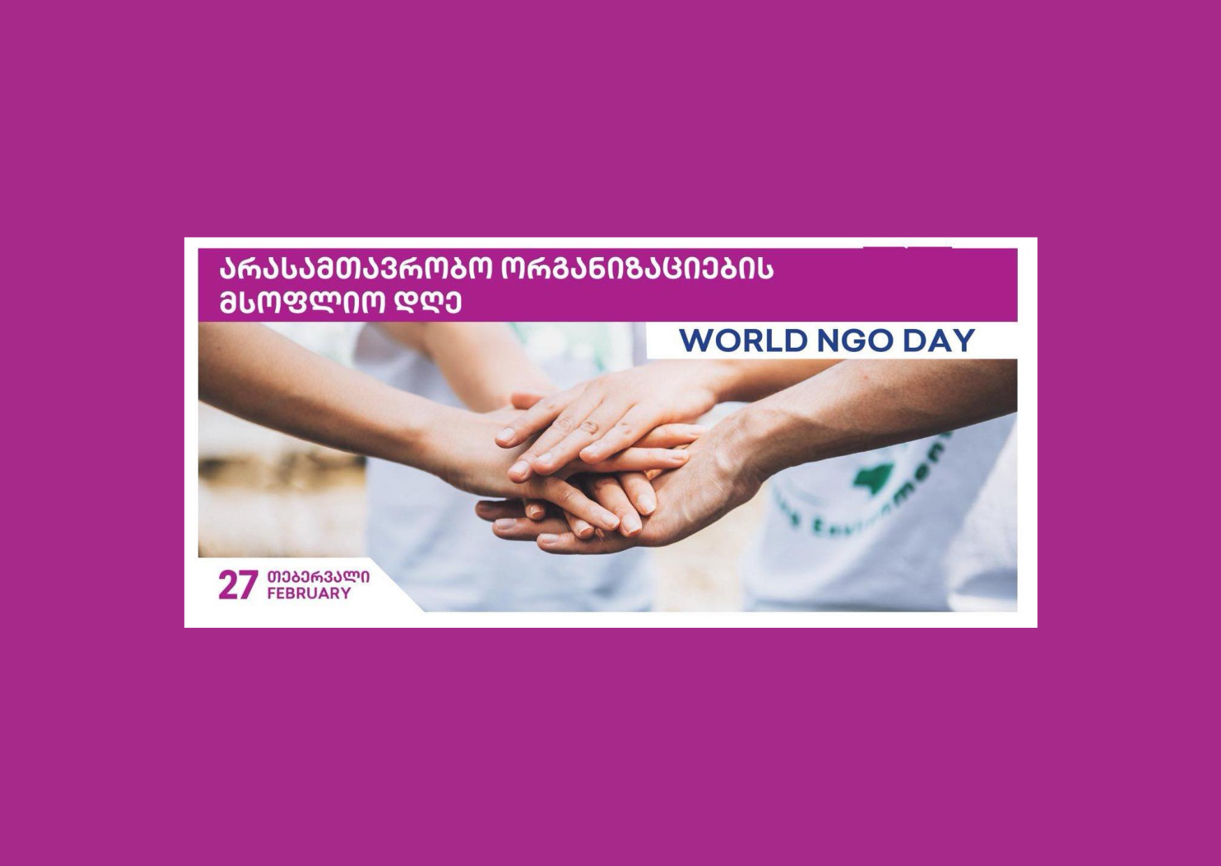 STATEMENT FOR THE WORLD NGO DAY BY THE EU AMBASSADOR TO GEORGIA